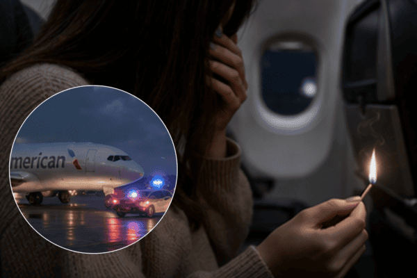 Mulher ascende fósforo para disfarçar flatulência e causa pouso de emergência