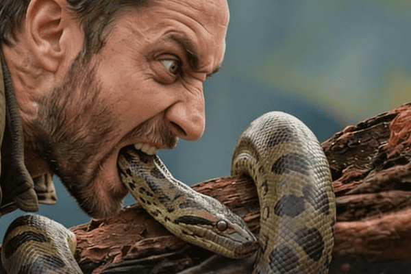 Homem picado por sucuri no interior de São Paulo sobrevive após morder a cobra de volta