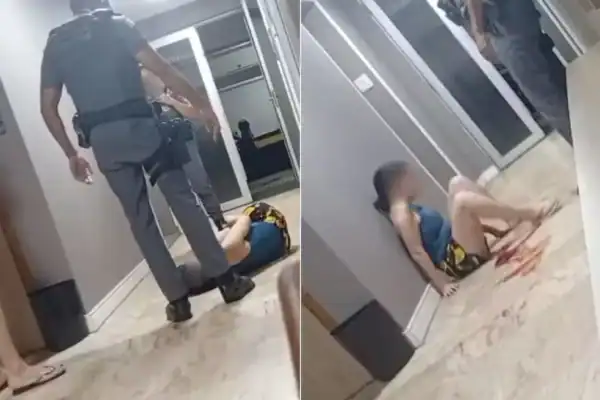 Vídeo flagra PM chutando rosto de mulher durante ocorrência em São Vicente