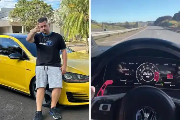 Influenciador Plínio Palmeira é detido por dirigir a quase 300 km/h em rodovia paulista