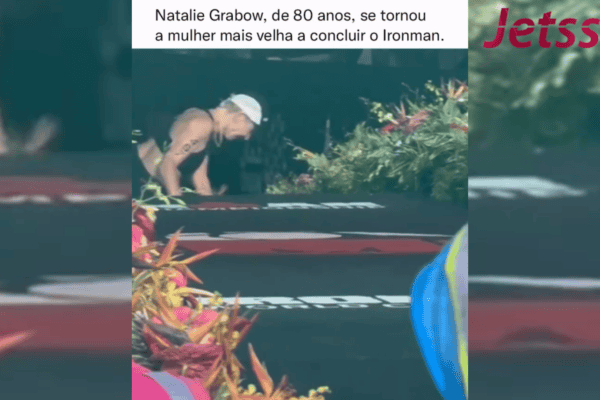 Natalie Grabow, de 80 anos, se tornou a mulher mais velha a concluir o Ironman