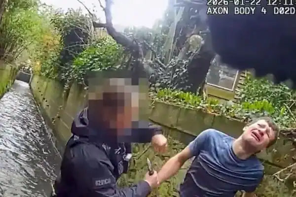 Criminoso perde as calças ao ser mordido por cão da polícia durante prisão na Inglaterra