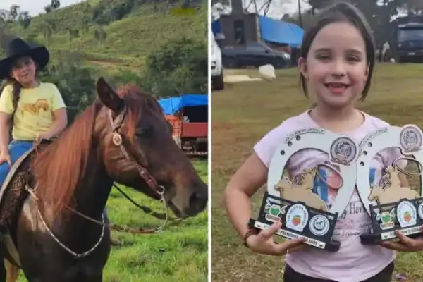 Menina de 9 anos morre ao cair de cavalo em provas de laço durante evento em CTG no Paraná