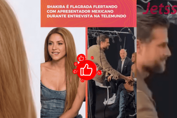 Shakira é flagrada flertando com apresentador mexicano durante entrevista na Telemundo