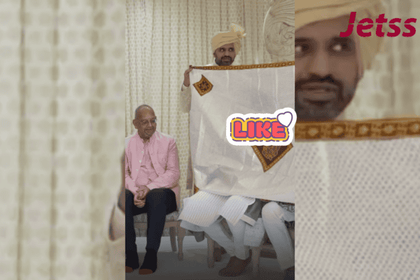 Noivo vê a noiva pela primeira vez no casamento indiano e reage com “uau” que emocionou o mundo!