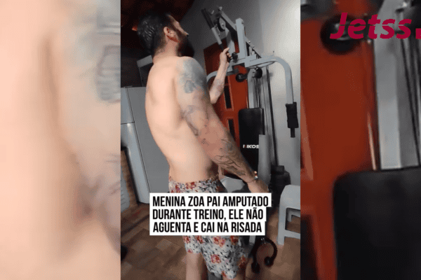Menina zoa pai amputado durante treino, ele não aguenta e cai na risada