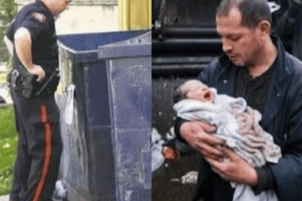 Homem escuta choro em lixeira pública, salva recém-nascido abandonado e descobre através de teste de DNA que era o pai biológico da criança
