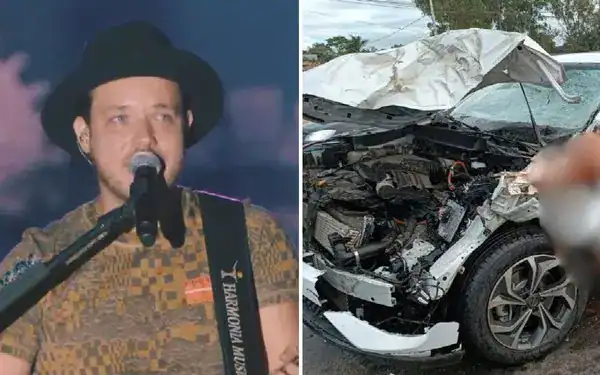 Cantor sertanejo Israel fala sobre acidente de carro que sofreu na BR-153 em Goiânia