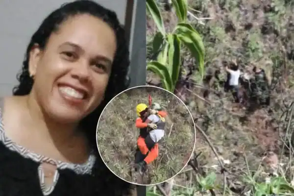 Mulher que foi jogada do penhasco pelo ex tem alta e passa primeira noite em casa