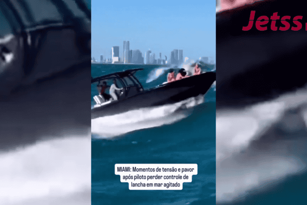 Momentos de tensão e pavor após piloto perder controle de lancha em mar agitado