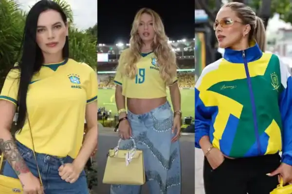 Esposas de jogadores da seleção comparecem a amistoso com bolsas que superam R$ 1 milhão
