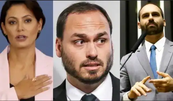 Michelle Bolsonaro deixa de seguir Eduardo e Carlos Bolsonaro após crise familiar
