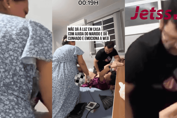 Mãe dá à luz em casa com ajuda do marido e do cunhado e emociona a web