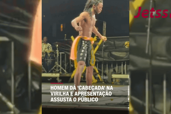 Homem dá “cabeçada” na virilha, e apresentação assusta o público
