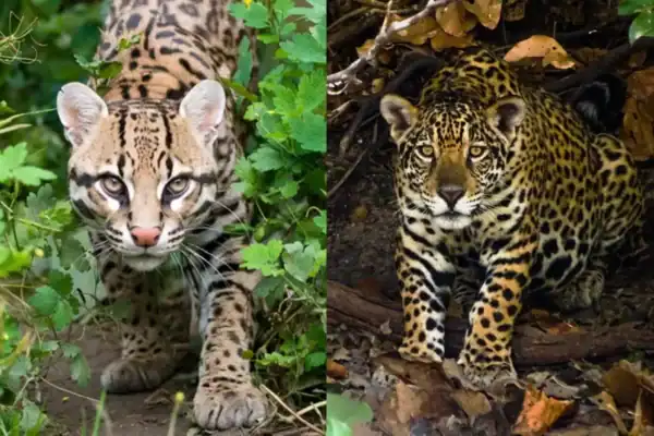 Jaguatirica e filhote confundidos com onça-pintada assustam trabalhadores em canavial
